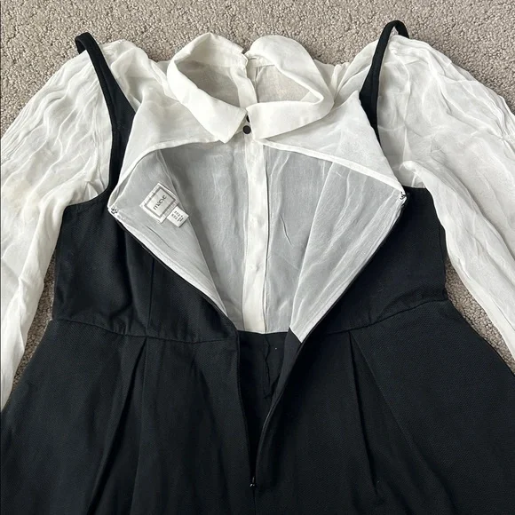 Anthropologie Maeve Long-Sleeve Embroidered Twofer Romper One-Piece Size 10 NEW - Picture 14 of 15